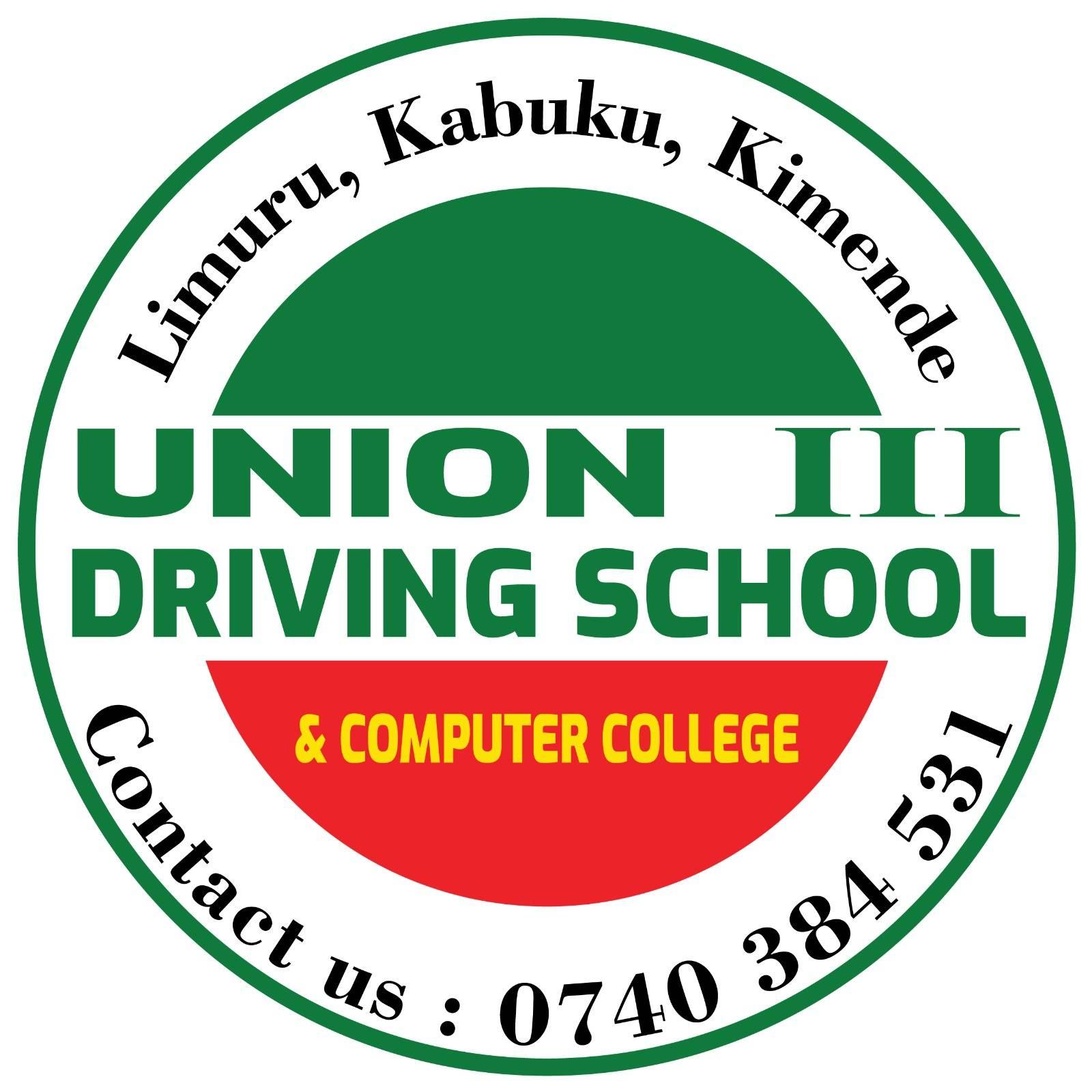 UNION III Driving School & Computer College Logo
